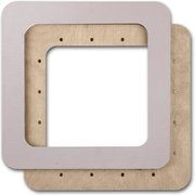 Magnetic Frame Taupe - 7.5 x 7.5 - Fits Mill Hill Kits, different perspective #2. Select this picture to zoom in