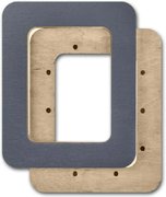 Magnetic Frame Grey - 4.1 x 5.1 - Fits Mini Mill Hill, different perspective #2. Select this picture to zoom in