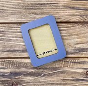 Magnetic Frame Solid Blue - 4.1 x 5.1 - Fits Mini Mill Hill, different perspective #1. Select this picture to zoom in