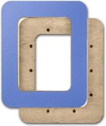 Magnetic Frame Solid Blue - 4.1 x 5.1 - Fits Mini Mill Hill, different perspective #2. Select this picture to zoom in