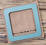 Magnetic Frame Solid Aqua - 7.5 x 7.5 - Fits Mill Hill Kits, different perspective #1. Select this picture to zoom in