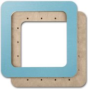 Magnetic Frame Solid Aqua - 7.5 x 7.5 - Fits Mill Hill Kits, different perspective #2. Select this picture to zoom in
