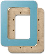 Magnetic Frame Solid Aqua - 4.1 x 5.1 - Fits Mini Mill Hill, different perspective #2. Select this picture to zoom in