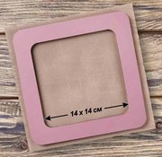 Magnetic Frame Solid Pink - 7.5 x 7.5 - Fits Mill Hill Kits, different perspective #1. Select this picture to zoom in