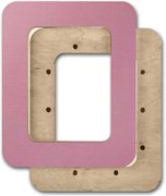 Magnetic Frame Solid Pink - 4.1 x 5.1 - Fits Mini Mill Hill, different perspective #2. Select this picture to zoom in