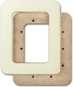 Magnetic Frame Solid Cream - 4.1 x 5.1 - Fits Mini Mill Hill, different perspective #2. Select this picture to zoom in