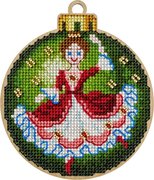 Clara Christmas Ornament - Cross Stitch Kit, different perspective #1. Select this picture to zoom in