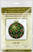 Green Christmas Ornament - Cross Stitch Kit, different perspective #3. Select this picture to zoom in