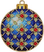 Blue Christmas Ornament - Cross Stitch Kit, different perspective #1. Select this picture to zoom in