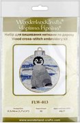 Penguin Christmas Ornament - Cross Stitch Kit, different perspective #2. Select this picture to zoom in