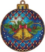 Bells Christmas Ornament - Cross Stitch Kit, different perspective #1. Select this picture to zoom in