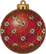 Ruby Pattern Christmas Ornament - Cross Stitch Kit, different perspective #1. Select this picture to zoom in