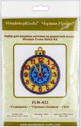 Clock Christmas Ornament - Cross Stitch Kit, different perspective #2. Select this picture to zoom in