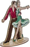 Latin Dancers - Cross Stitch Kit, different perspective #1. Select this picture to zoom in