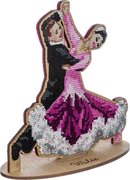 Waltz Dancers - Cross Stitch Kit, different perspective #1. Select this picture to zoom in