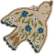 Free Bird - Periwinkle - Cross Stitch Kit, different perspective #1. Select this picture to zoom in