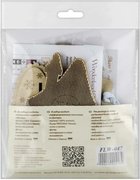 Christmas Cottage - Wooden Cross Stitch Kit, different perspective #3. Select this picture to zoom in