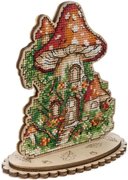 Mushroom House - Cross Stitch Kit, different perspective #1. Select this picture to zoom in