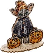 Halloween Beagle - Cross Stitch Kit, different perspective #1. Select this picture to zoom in