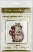 Hamster With Candycane Christmas Ornament - Cross Stitch Kit, different perspective #2. Select this picture to zoom in