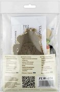 Hamster With Candycane Christmas Ornament - Cross Stitch Kit, different perspective #3. Select this picture to zoom in