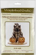 Halloween Siamese Cat - Cross Stitch Kit, different perspective #2. Select this picture to zoom in