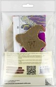 Little Witch In Purple - Halloween Cross Stitch Kit, different perspective #3. Select this picture to zoom in