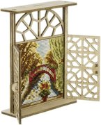 Bridge Through Autumn - Cross Stitch Kit, different perspective #1. Select this picture to zoom in