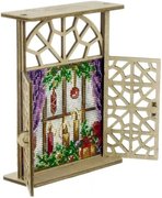 Festive Windowsill - Cross Stitch Kit, different perspective #1. Select this picture to zoom in