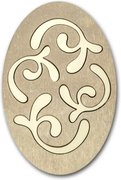 Golden Arabesque - Magnetic Oval Needle Case , different perspective #2. Select this picture to zoom in