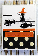 Cat On A Broom - Halloween Frantic Stamper Craft Die