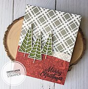 Mod Trees Backdrop - Christmas Frantic Stamper Craft Die