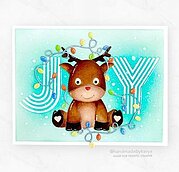 Cute Reindeer and Lights - Christmas Craft Die