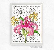 Tile Pattern Card Panel - Frantic Stamper Precision Die
