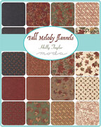 Fall Melody Flannel Golden - Basket Weave - Quilt Fabric