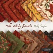 Fall Melody Flannel Golden - Basket Weave - Quilt Fabric