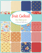 Fruit Cocktail Tangerine - Flour Sack Meadow - Quilt Fabric