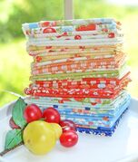 Fruit Cocktail Tangerine - Flour Sack Meadow - Quilt Fabric