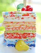 Fruit Cocktail Tangerine - Flour Sack Meadow - Quilt Fabric