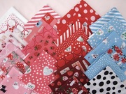 Funny Valentine Hearts Sky - Quilt Fabric