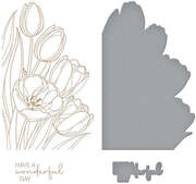 Wonderful Tulips Glimmer - Hot Foil Plate & Die Set 