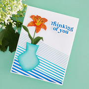 Modern Stripes Glimmer Hot Foil Plate