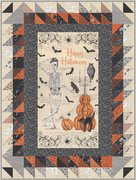 Ghostly Greetings Parchment - Dancing Skeletons - Fabric