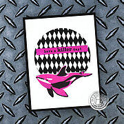 Slanted Checkerboard Bold Prints - A2 Cling Stamp