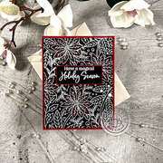 Poinsettia Flowers Bold Prints - Cling Stamp