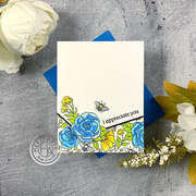 Flowers & Bees Bold Prints - Cling Stamp