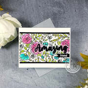 Flowers & Bees Bold Prints - Cling Stamp