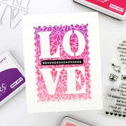 Heart-Shaped Daisies Bold Prints - Cling Stamp