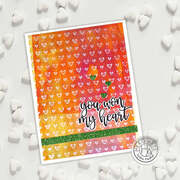 Mini Hearts Bold Prints - Cling Stamp