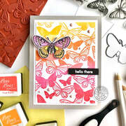 Fluttering Butterflies Bold Prints - Cling Stamp 